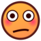 Flushed Face emoji on Emojidex